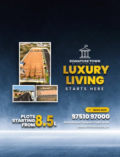 Crafted by Cliffton Infra, Signature Town stands as a benchmark in premium plotted developments